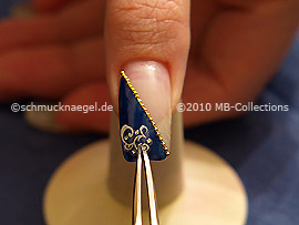 Nail art sticker and the tweezers