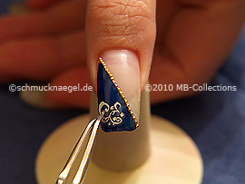 Nail art sticker and the tweezers