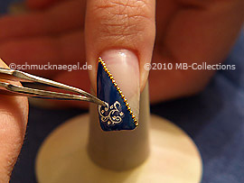 Nail art sticker and the tweezers