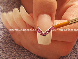brush, the glitter-powder and the clear nail polish