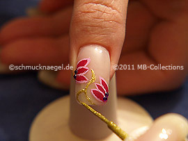 Nail art liner in the colour gold-Glitter