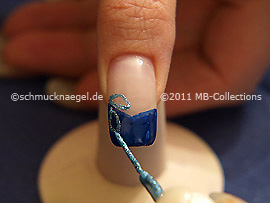 Nail art liner in the colour turquoise-Glitter