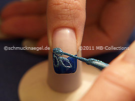 Nail art liner in the colour turquoise-Glitter