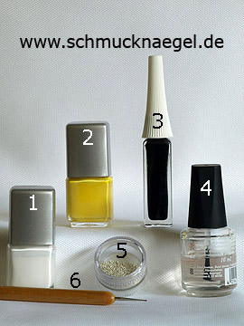 Products for the design for nails with nail art bouillons - Nail polish, Nail art liner, Nail art bouillons, Spot-Swirl