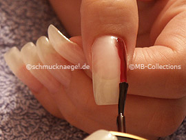 nail polish in the colour dark-red