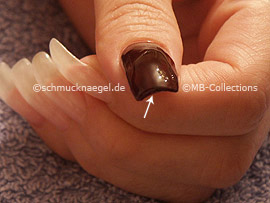 nail polish in the colour dark-red