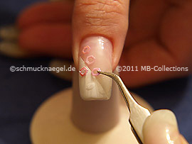 Nail art glitter hexagon in rosa