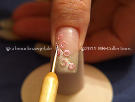 Strass stone in rosa and spot-swirl