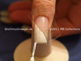 Nail lacquer in the colour white