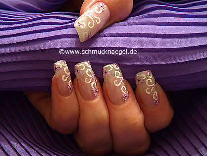 3D flower sticker to decorate the fingernails