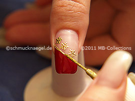 Nail art liner in the colour gold-Glitter