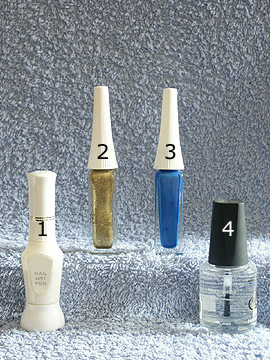 Products for motif Spring nails - Nail art liner, Nail art pen, Clear nail polish