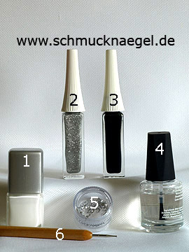 Products for the motif 'Beautify the fingernails with strass stones' - Nail polish, Nail art liner, Strass stones, Spot-Swirl