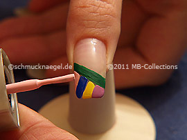 Nail lacquers in different colours