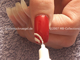 Nail art pen in the colour white