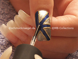 clear nail polish and a strass stone in the colour crystal