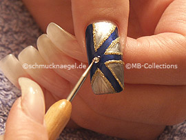 clear nail polish and a strass stone in the colour crystal