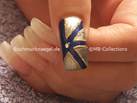 clear nail polish and a strass stone in the colour crystal