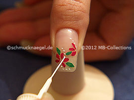Nail art liner in the colour white