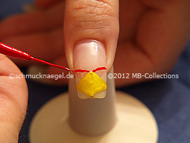 Nail art liner in the colour red