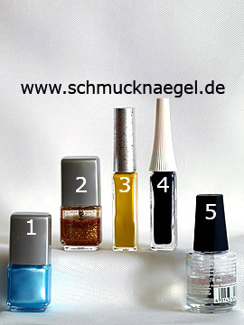 Products for the summer beach motif with nail lacquer - Nail polish, Nail art liner