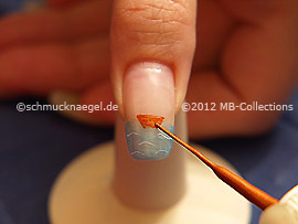 Nail art liner in the colour brown