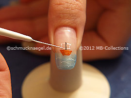 Nail art liner in the colour white