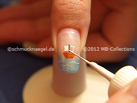 Nail art liner in the colour white