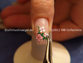 flower sticker and tweezers