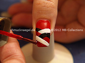 Nail lacquer in the colour red