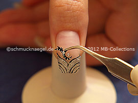 Ornament sticker with strass stones in crystal and tweezers
