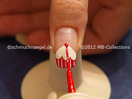 Nail art liner in the colour red