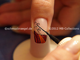 Nail art liner in the colour black