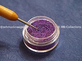 Micro beads in lavender and spot-swirl