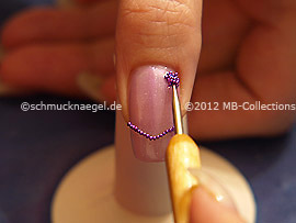 Micro beads in lavender and spot-swirl
