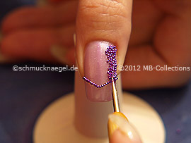 Micro beads in lavender and spot-swirl