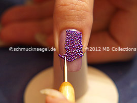 Micro beads in lavender and spot-swirl