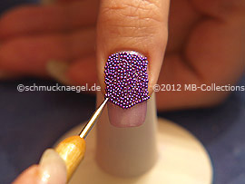Micro beads in lavender and spot-swirl