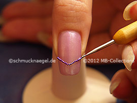 Micro beads in lavender and spot-swirl