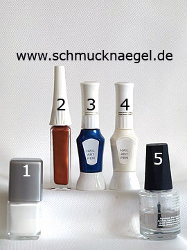 Products for the German Oktoberfest motif as fingernail design - Nail polish, Nail art liner, Nail art pen