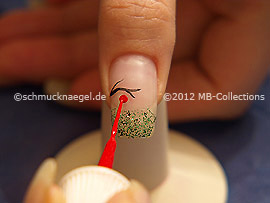 Nail art liner in the colour red