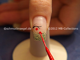 Nail art liner in the colour red