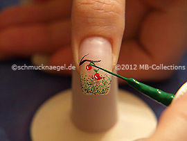 Nail art liner in the colour green