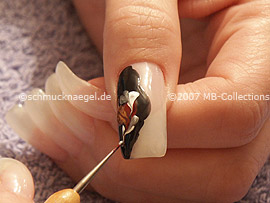spot-swirl or a toothpick and strass stones in crystal