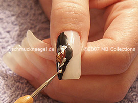spot-swirl or a toothpick and strass stones in crystal