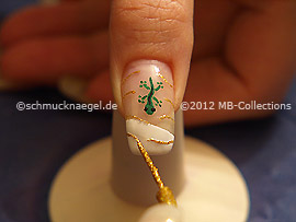 Nail art liner in the colour gold-Glitter