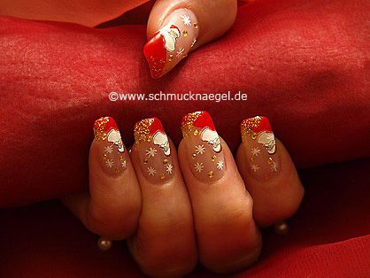 Fingernail Christmas motif with Santa Claus sticker