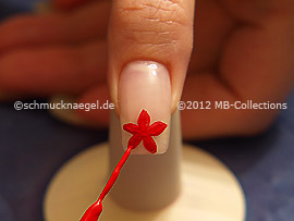 Nail art liner in the colour red