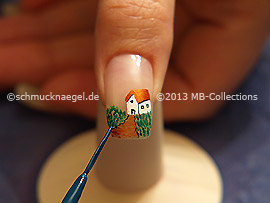 Nail art liner in the colour dark green