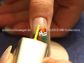 Nail lacquer in the colour yellow